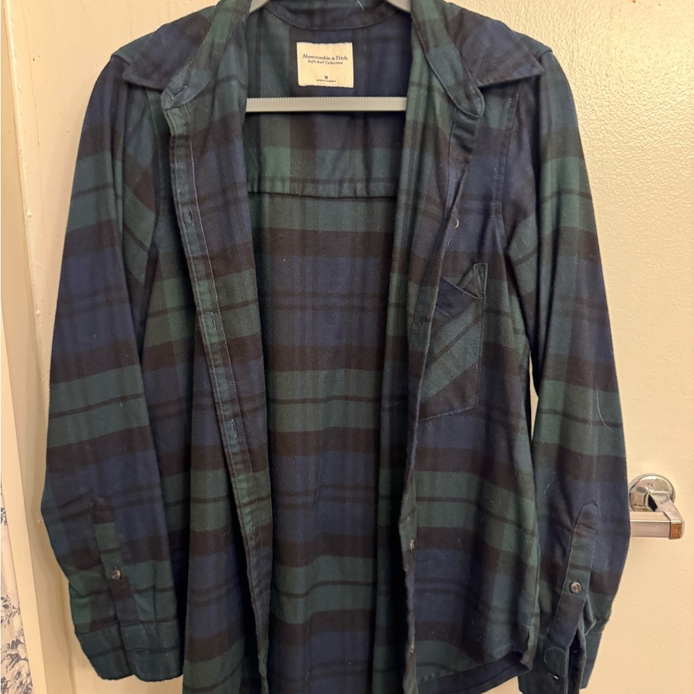 Green and Black Plaid Jacket